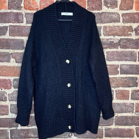 Zara Sweaters Zara Knit Long Oversized Cardigan Sweater Poshmark
